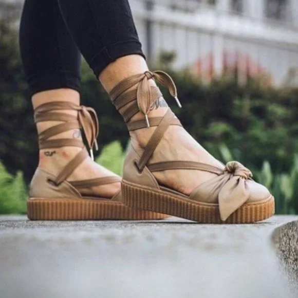 PUMA x Fenty Bow Creeper Sandal (Rihanna) 100% Leather Shoes Size